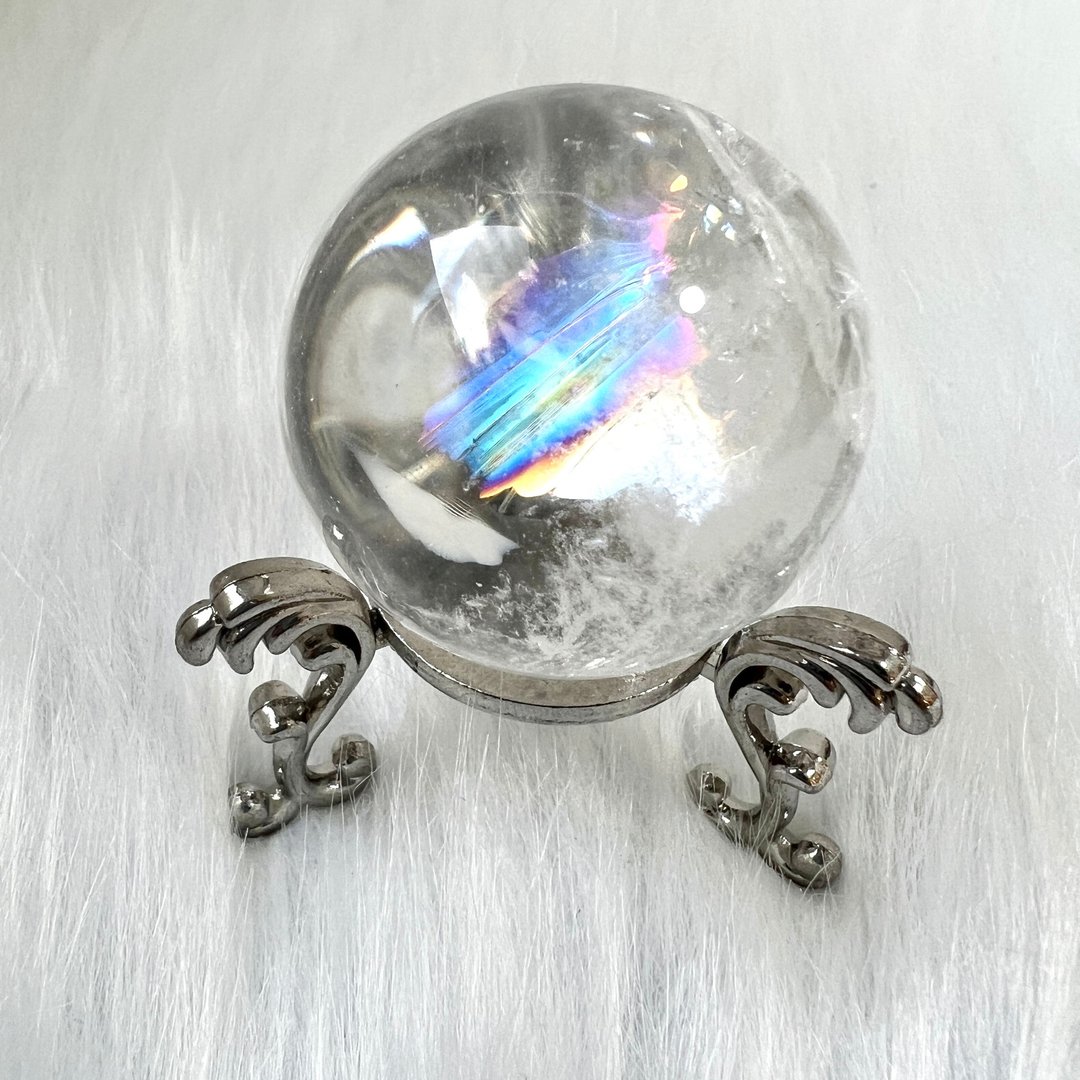 彩虹白水晶球 | 水晶 | 水晶球 | 水晶摆件 - 摆饰 - 水晶 透明