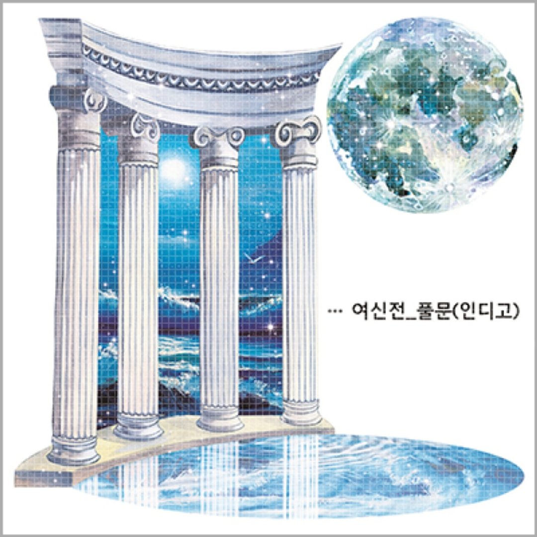 女神庙满月 5款 (blackraccoon) Vintage collage design - 贴纸 - 纸 多色