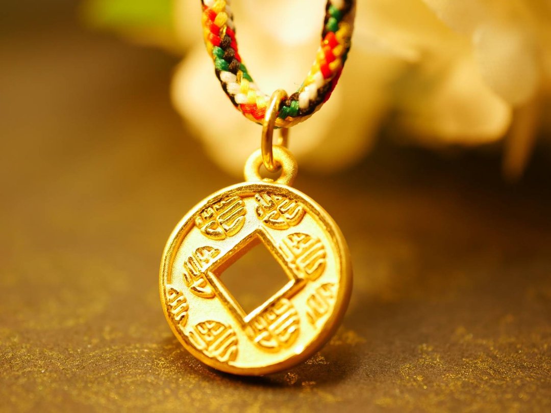 黄金坠子-福气满满财富一生金饰-黄金9999精品工艺 - 项链 - 24k 金 金色