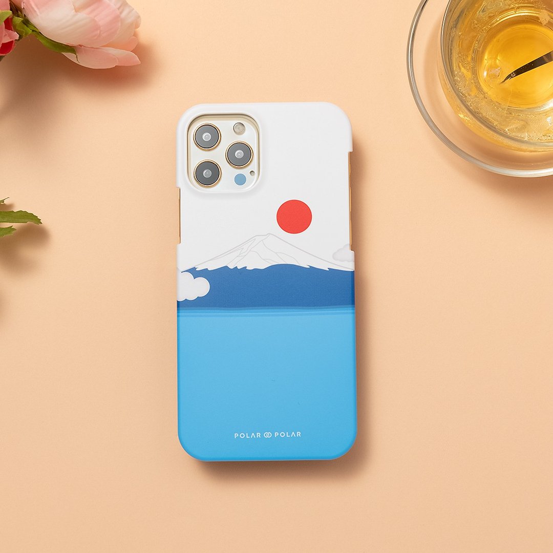iPhone / Samsung 夏の富士山 半包硬壳 手机壳【定制】 - 手机壳/手机套 - 塑料 蓝色