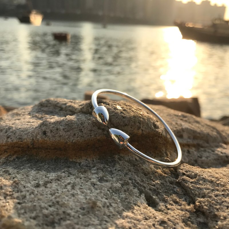 ‘相遇’-99.9%银纯度 - 手链/手环 - 其他金属 银色