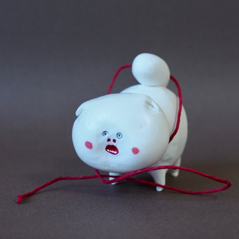 Freedom dog - 玩偶/公仔 - 粘土 白色