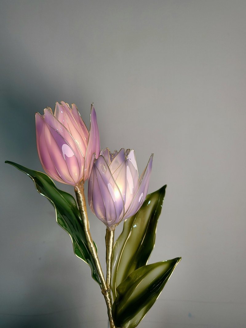 【诞生花灯】4月・郁金香。小夜灯。生日礼物 - 灯具/灯饰 - 树脂 