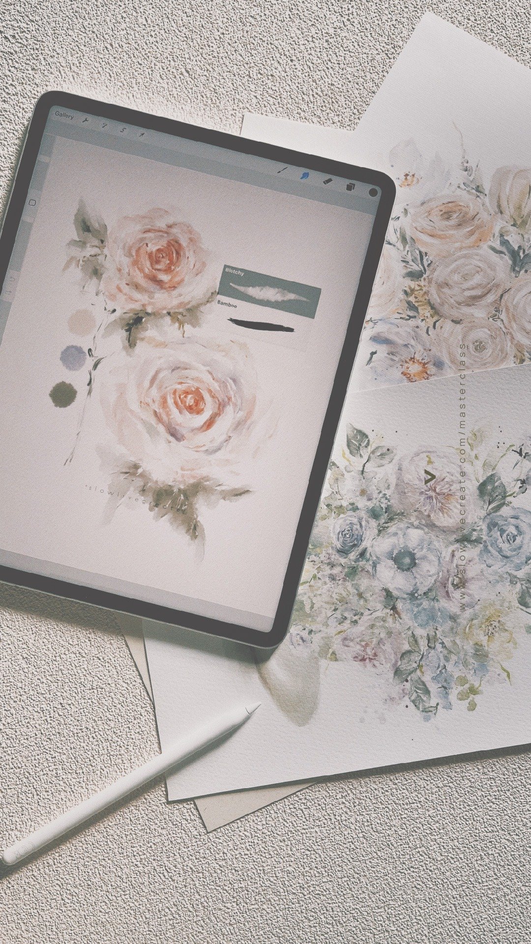 Procreate How to paint Digital Floristry - 插画/绘画/写字 - 其他材质 