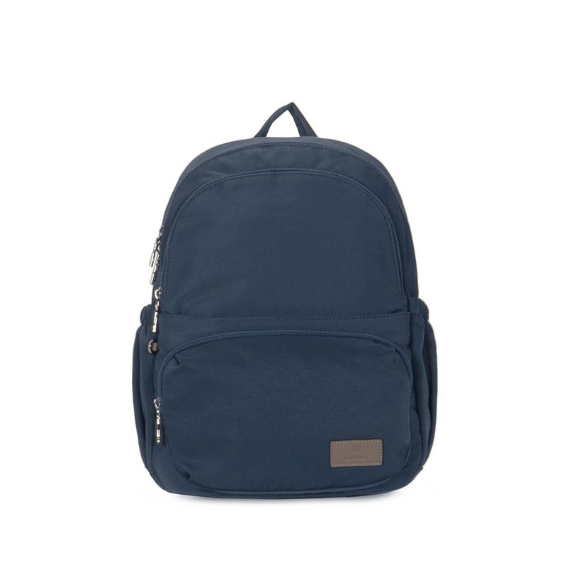 后背包-晴空双拉链防泼水后背包-6004-2-多色任选 - 后背包/双肩包 - 尼龙 蓝色