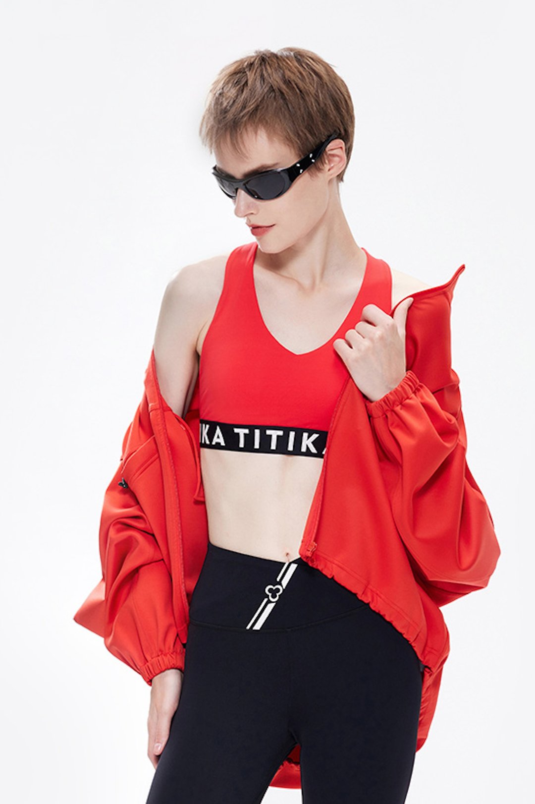 Major Medium Bra - Red - 女装运动内衣 - 尼龙 