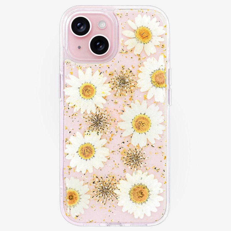 夏日雏菊 iPhone 15 14 13 Pro Max 永生花手机壳 定制姓名 - 手机壳/手机套 - 植物．花 透明