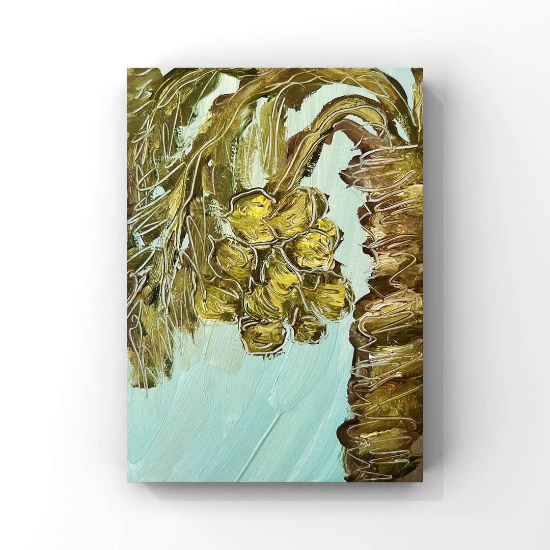 椰子树艺术椰子棕榈油画棕榈树热带天堂岛艺术 - 海报/装饰画/版画 - 其他材质 多色