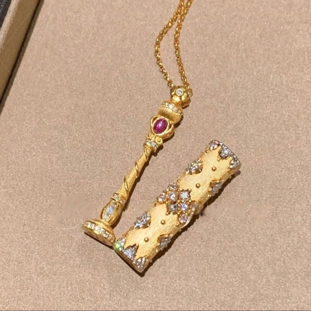 YuanPearl西班牙貴族時尚古典清新淡雅女士項鍊Vintage中古風格 - 项链 - 其他金属 金色