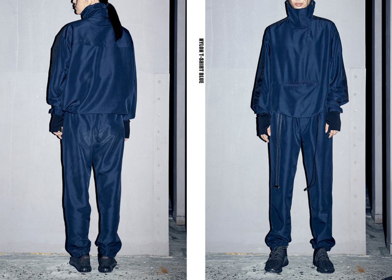 高领防风长tee NYLONT-SHIRT - 其他 - 其他材质 蓝色