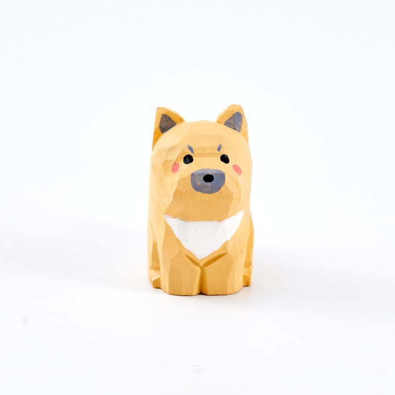 Simba 拥有质朴魅力的中华田园犬木雕 - 摆饰 - 木头 黄色