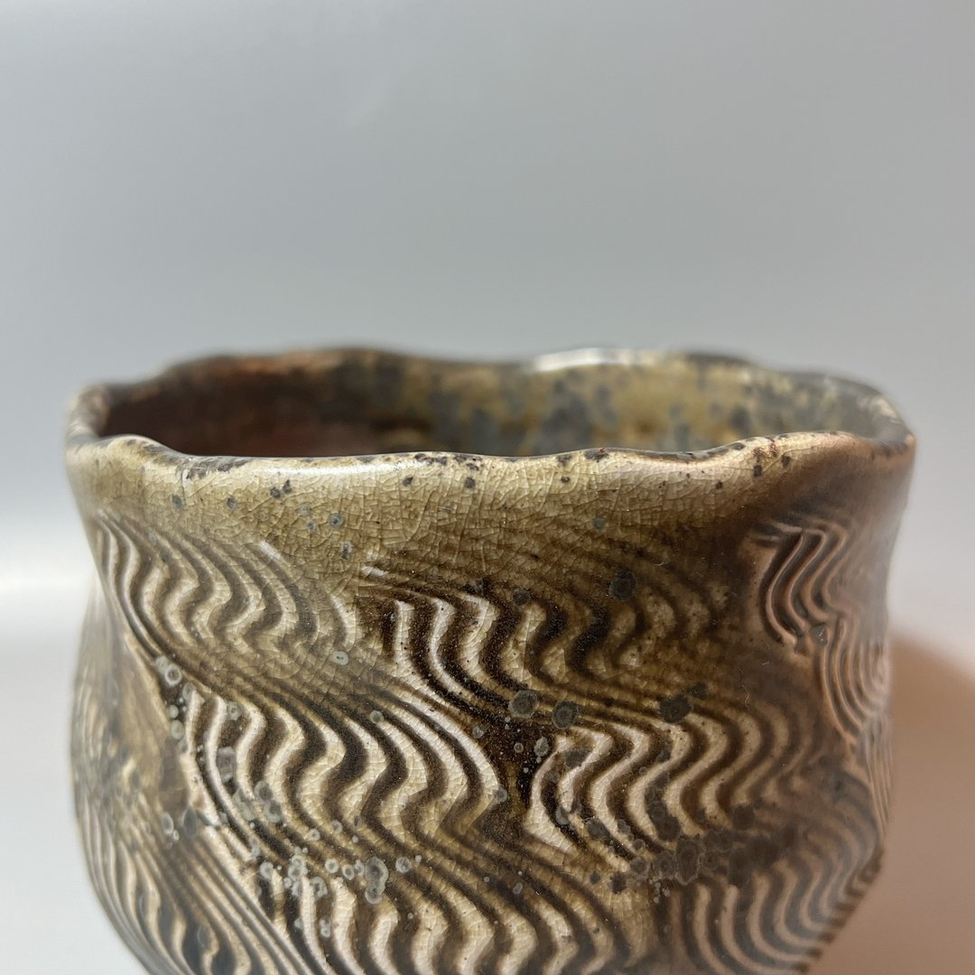 柴烧重落灰水波纹大茶碗 / 水方 / 小平凡手作 - 茶具/茶杯 - 陶 
