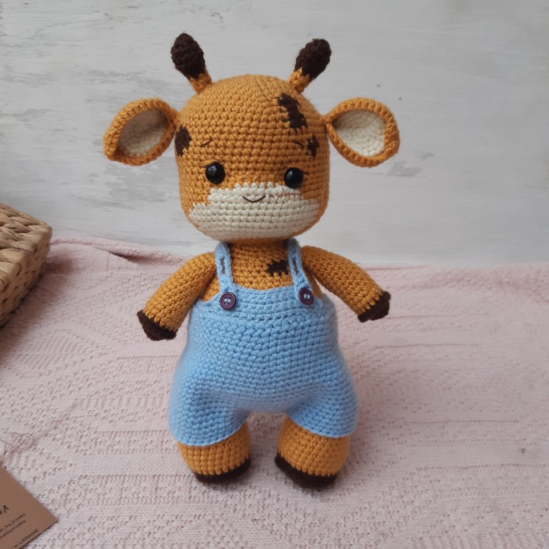 手钩长颈鹿玩具 | 填充动物 | 毛绒玩具 | 钩针动物 - 玩具/玩偶 - 其他材质 黄色