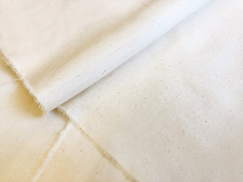 有机棉原胚半码素色平织布 Organic Cotton - 编织/刺绣/羊毛毡/裁缝 - 棉．麻 白色