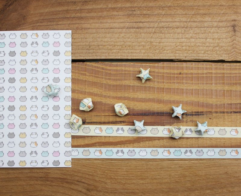 【星星纸】 折星星纸条(星星猫黄蓝)930288 - 其他 - 纸 多色