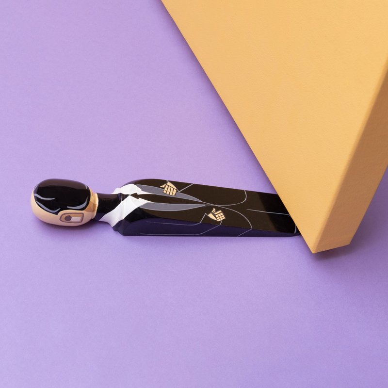 Wedgie 音乐赛博庞克 手工绘制门档 DOOR STOPPER (DAFT DUNC) - 玩偶/公仔 - 木头 黑色