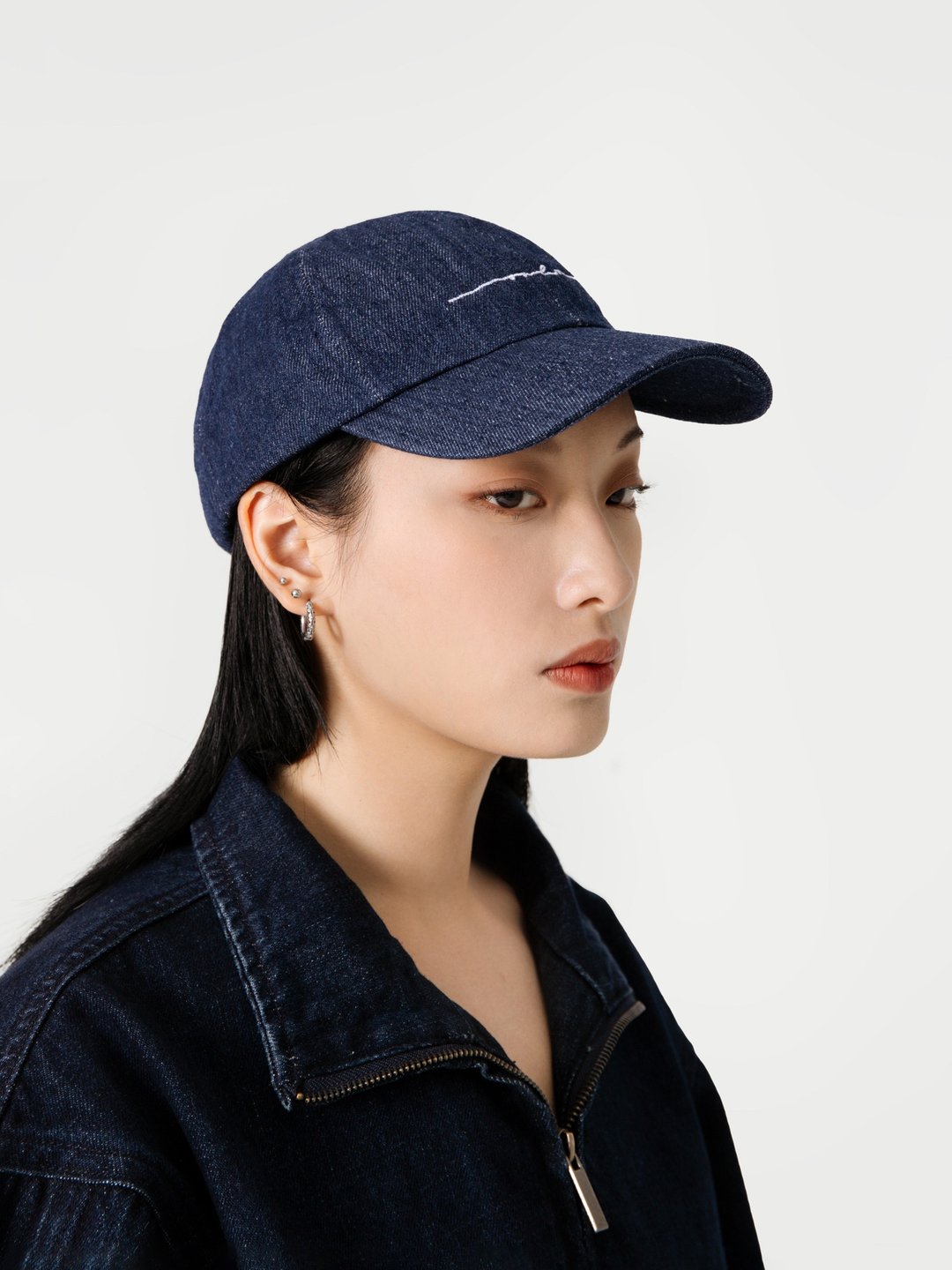 denim cap - 帽子 - 其他材质 蓝色