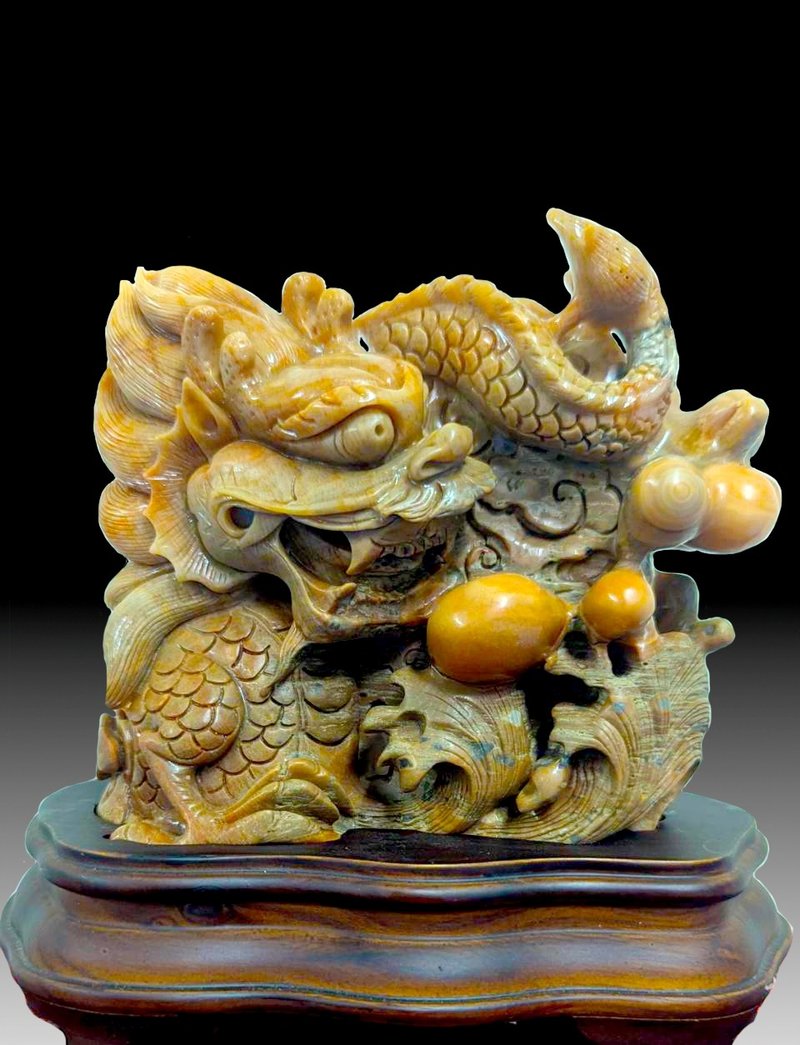 【龙宫舍利】龙王巧雕 战魂之王 七星龙王之一 强烈冲劲的行动力 - 其他 - 石头 卡其色