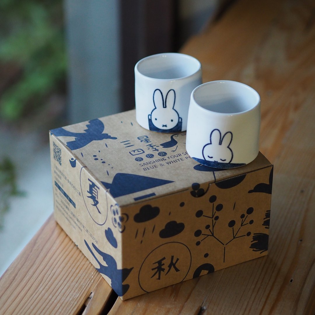 独家-【Miffy 米飞兔】Miffy和平星愿茶酒对杯-150ml - 其他杯子 - 瓷 白色