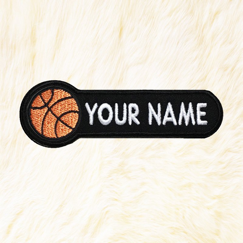 Basketball Personalized Iron on Patch Your Name Your Text Buy 3 Get 1 Free - 编织/刺绣/羊毛毡/裁缝 - 绣线 黑色