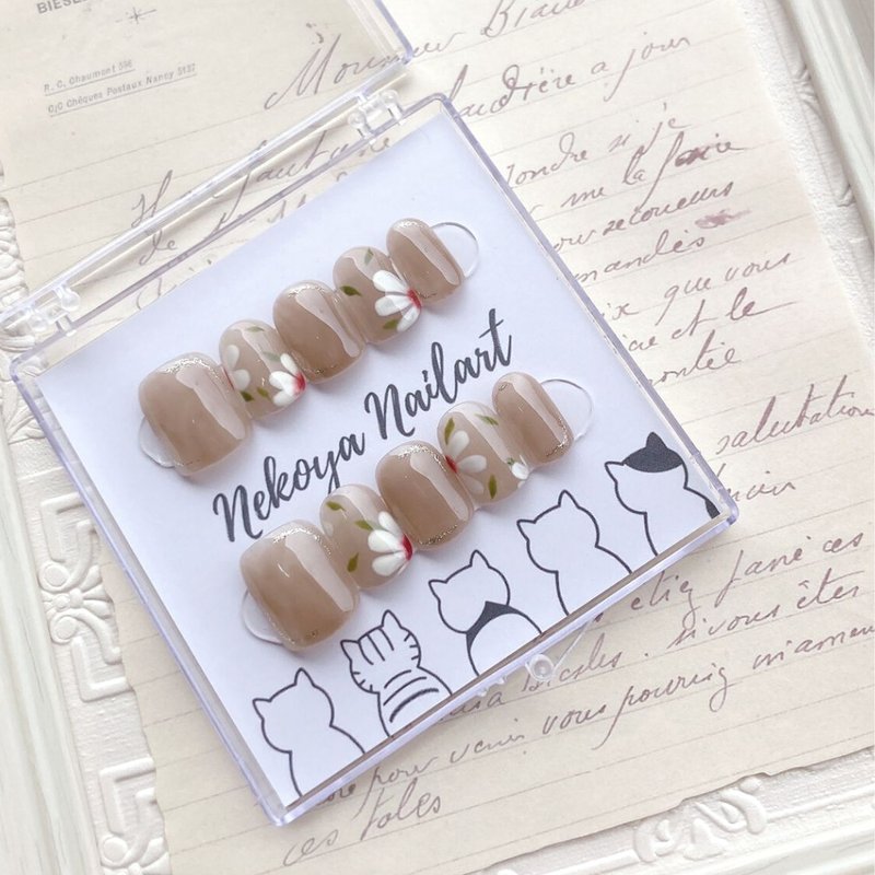 秋季淡雅长岛冰茶 赠送 工具套组 及 透明收纳盒 - 指甲油/指甲贴 - 其他材质 卡其色