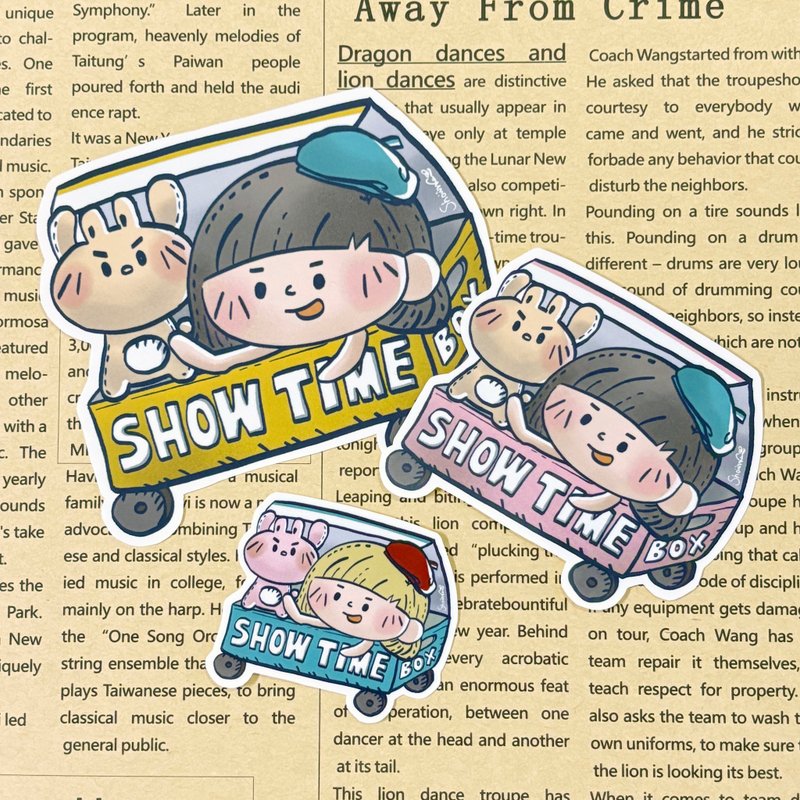 SHOW TIME BOX 表演车车 - 贴纸 - 防水材质 多色