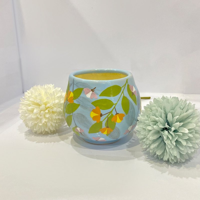 蓝天天篷花盆 - 植栽/盆栽 - 陶 蓝色