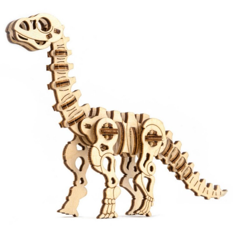 情人节手工礼物来自波兰WOODEN CITY Diplodocus 木制模型 梁龙 - 木工/竹艺/纸艺 - 木头 卡其色