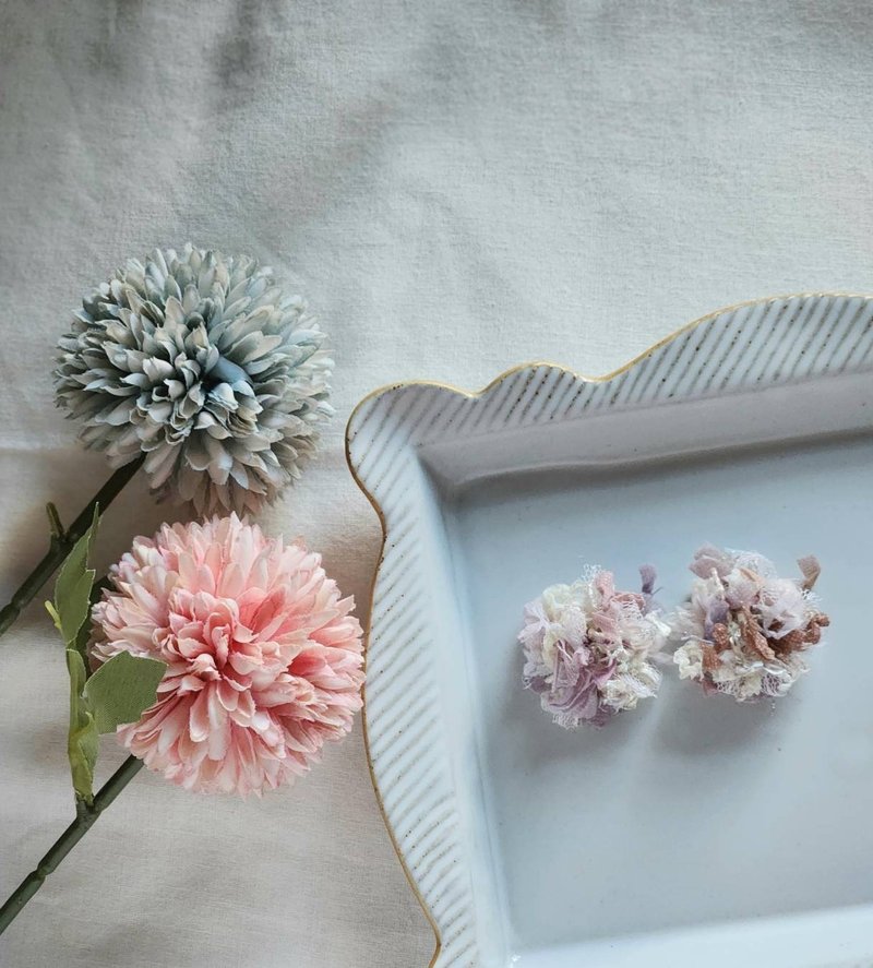 海葵 - 耳环/耳夹 - 其他人造纤维 多色