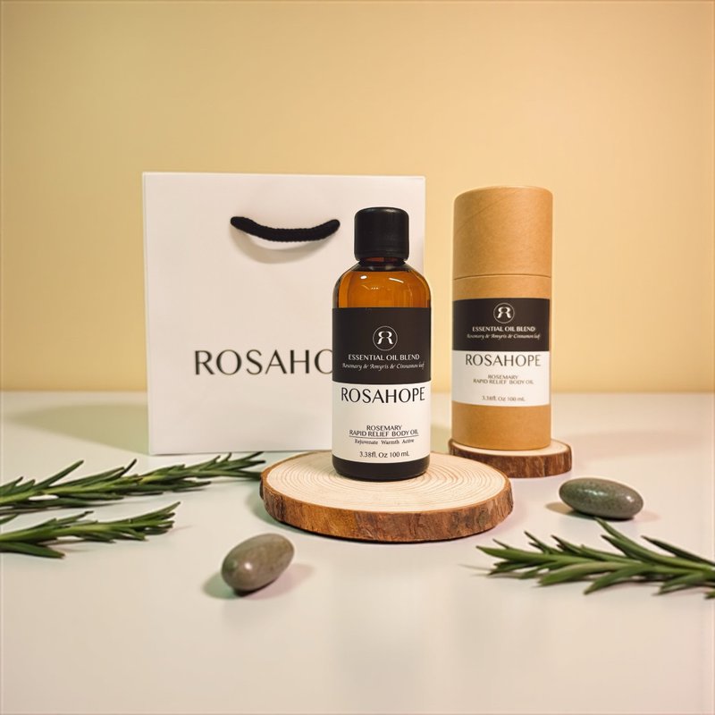 瑰荷希【暖暖迷迭香活络身体油 】精油按摩 温暖活络代谢回复生机 - 身体护肤/按摩油 - 精油 白色