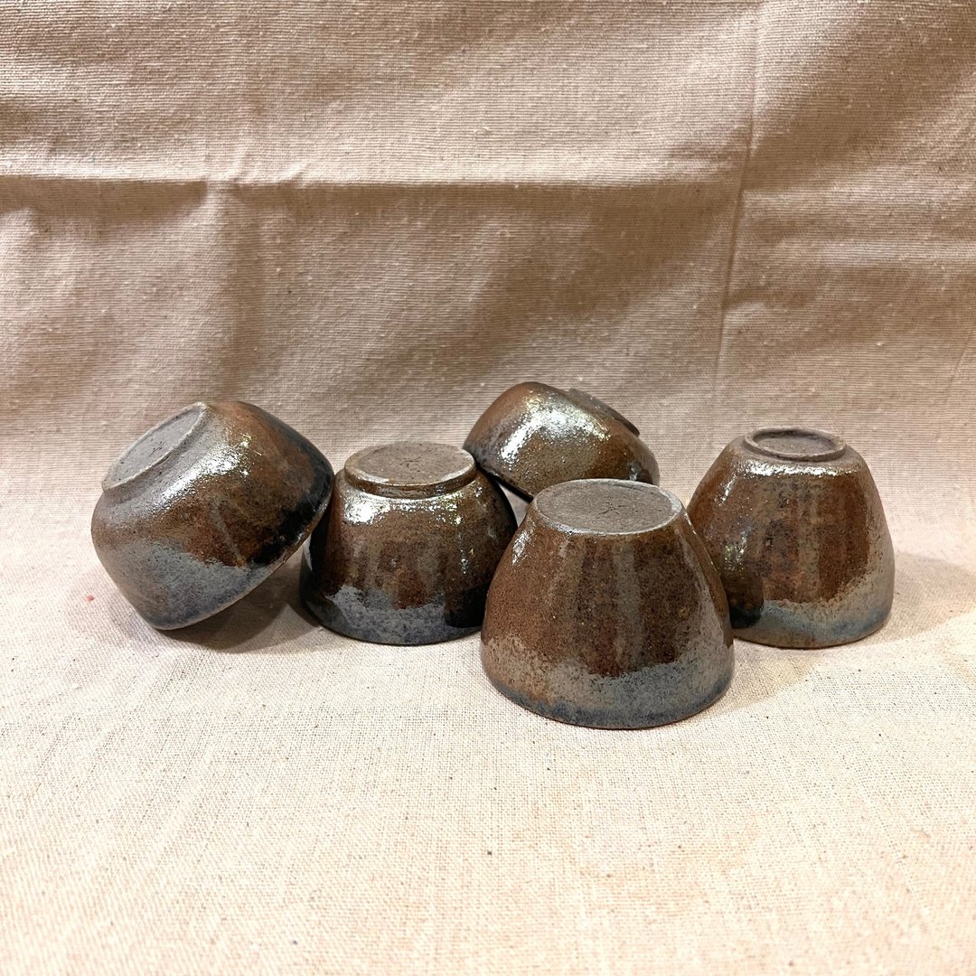 落灰柴烧杯 / 一组五茶杯 / 小平凡手作 - 茶具/茶杯 - 陶 