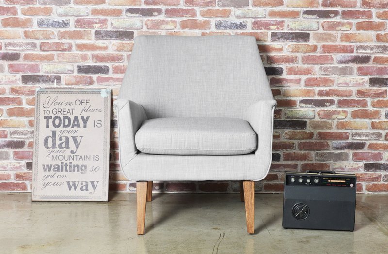 LovCozzie 大天鹅单人扶手木脚布沙发椅/主人椅 - 其他家具 - 棉．麻 