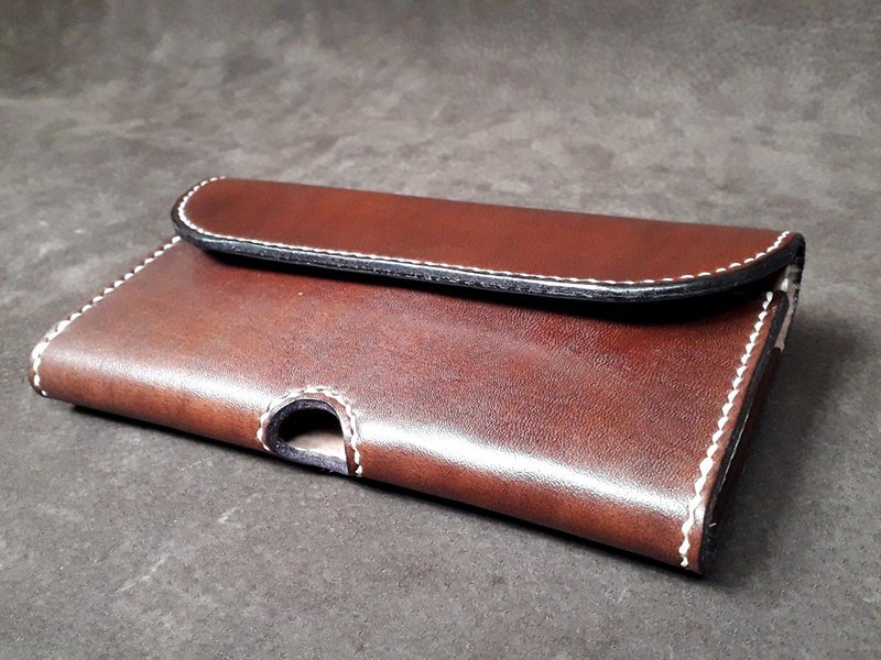 植鞣皮 手作手机包  腰包式手机袋  定制颜色 打印英文字 - 其他 - 真皮 多色