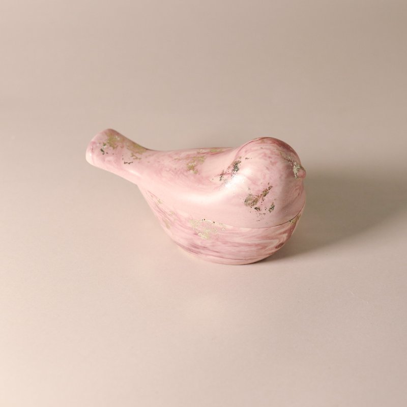 台湾再生石材系列 /  写意台北系列 文鸟珠宝盒 - 摆饰 - 环保材料 粉红色