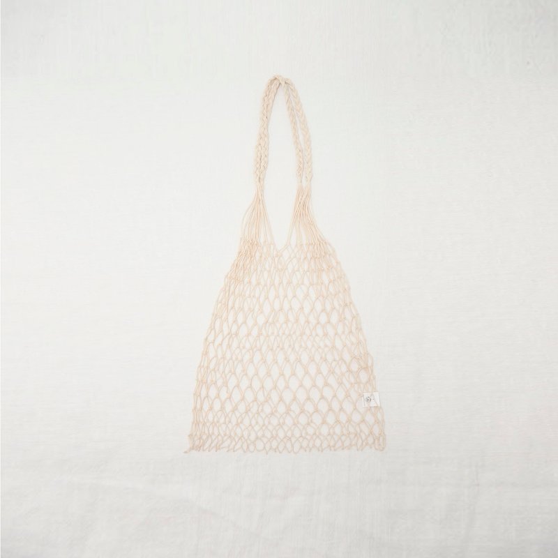 【岛中坊研】人手编织 渔网袋 (米色) - 其他 - 棉．麻 黄色