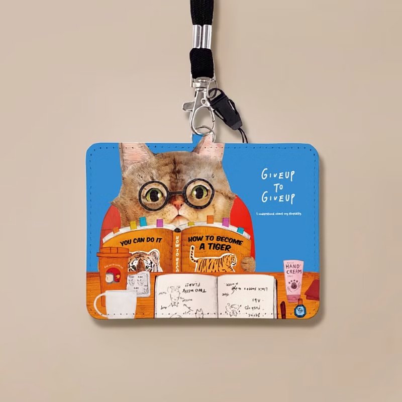 想变成老虎的猫咪 / 票卡夹 - 证件套/卡套 - 人造皮革 白色
