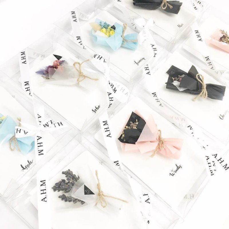 婚礼 邀请卡 干燥花 西洋书法  名字定制 - 贴纸 - 纸 