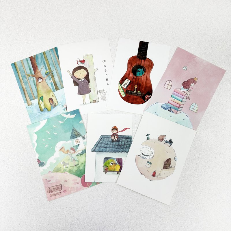 | 微光Whisper | 插画明信片_图文创作系列 - 卡片/明信片 - 纸 蓝色