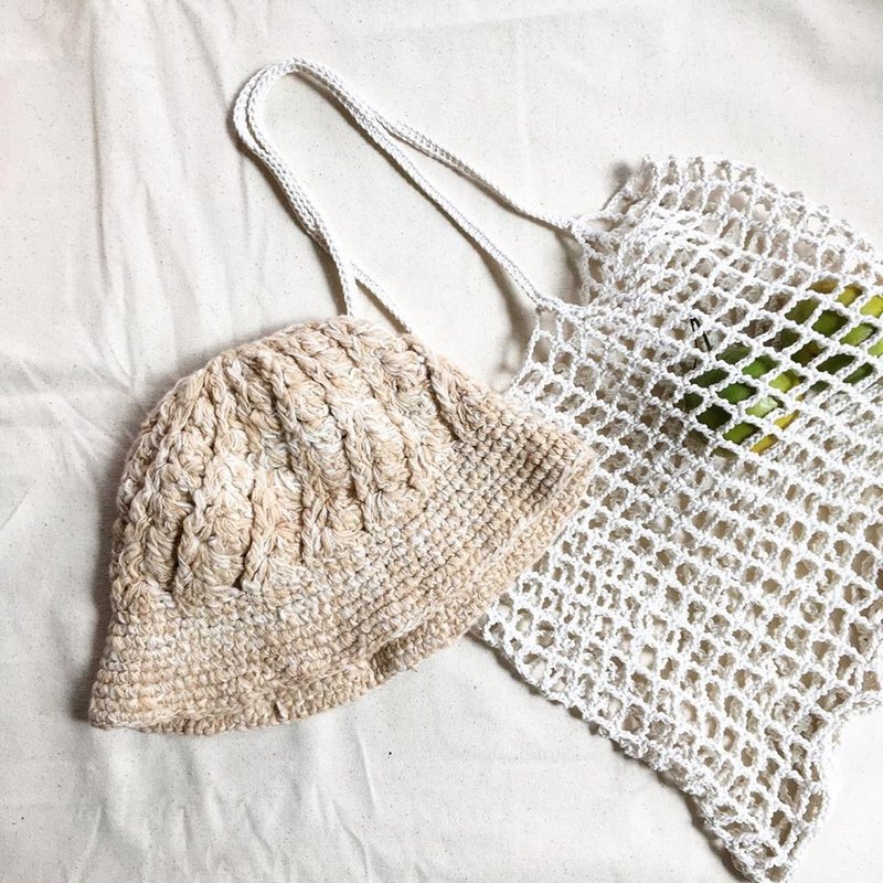 Soft Cotton Knitting Hat - 帽子 - 棉．麻 卡其色