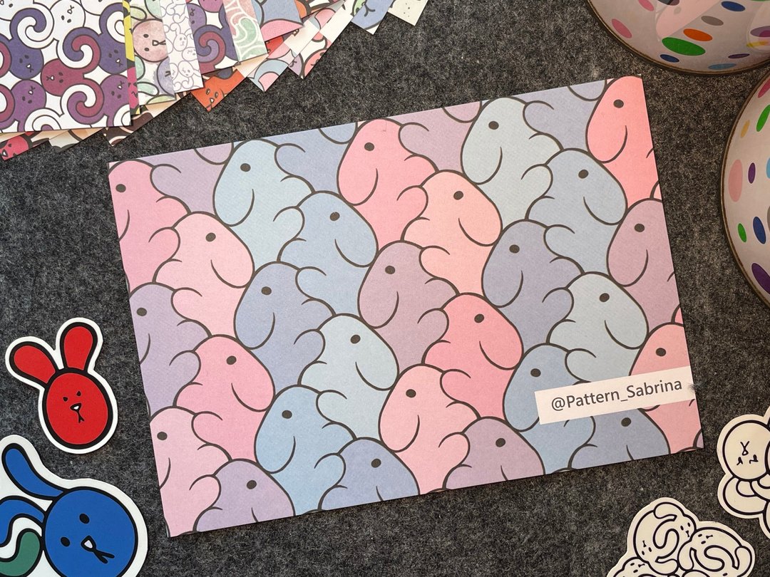 【明信片】兔子系列 Rabbit_pg_B_荷兰紙 - 卡片/明信片 - 纸 多色