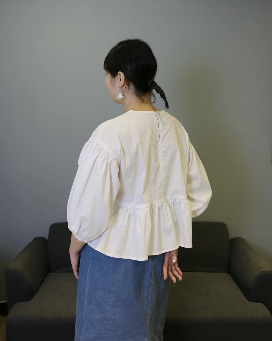 难题 - 落肩蓬袖上衣 - 女装上衣 - 棉 多色