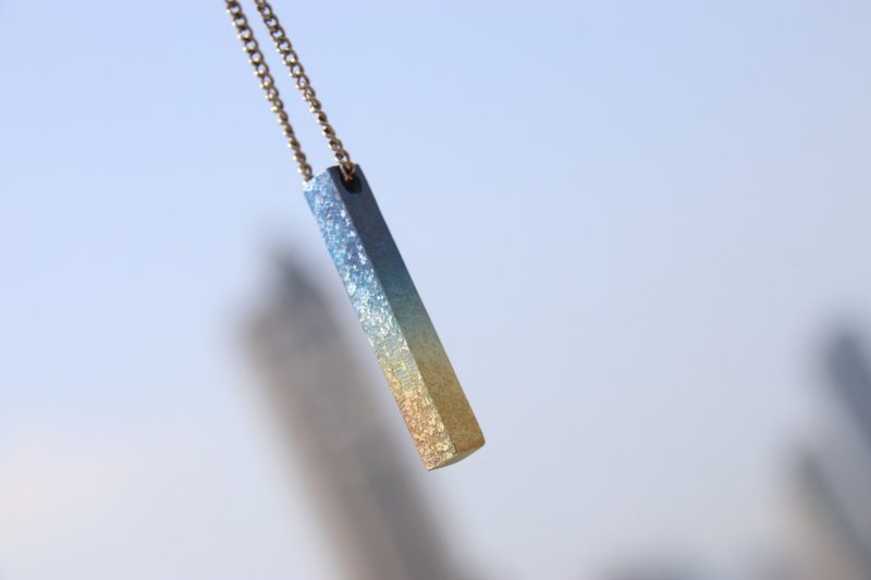 纯钛方型能量柱项链x可定制颜色 - 项链 - 其他金属 多色