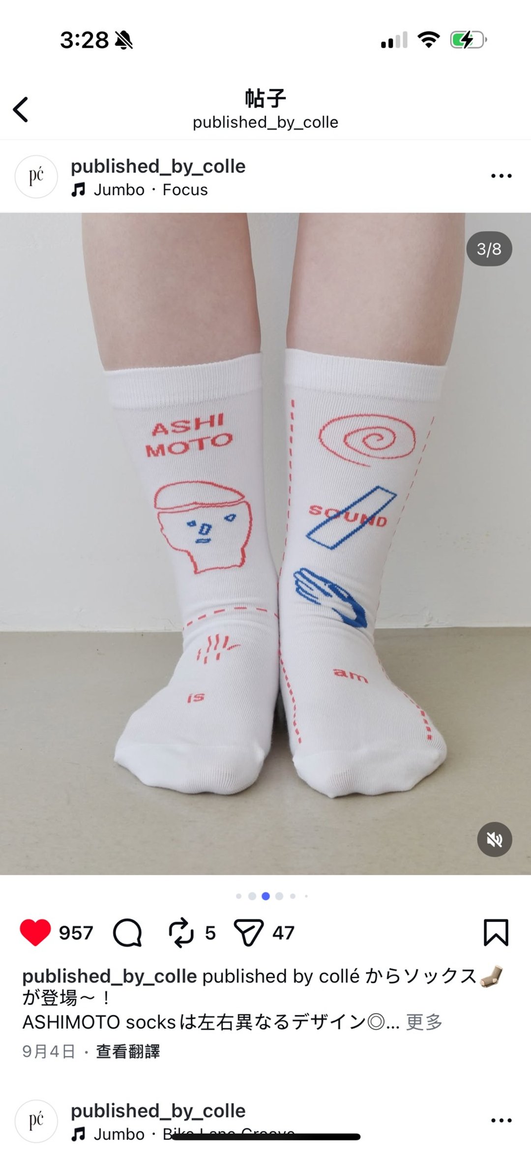 日本published by collé ASHIMOTO socks袜子 - 袜子 - 棉 白色