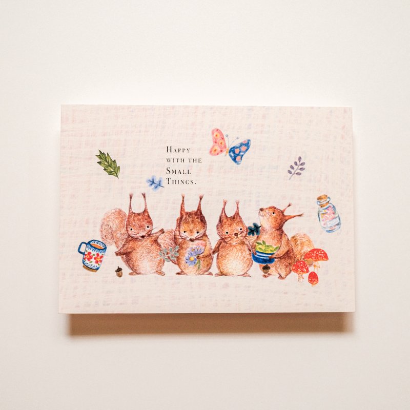 明信片 松鼠与小确幸们 - 卡片/明信片 - 纸 多色