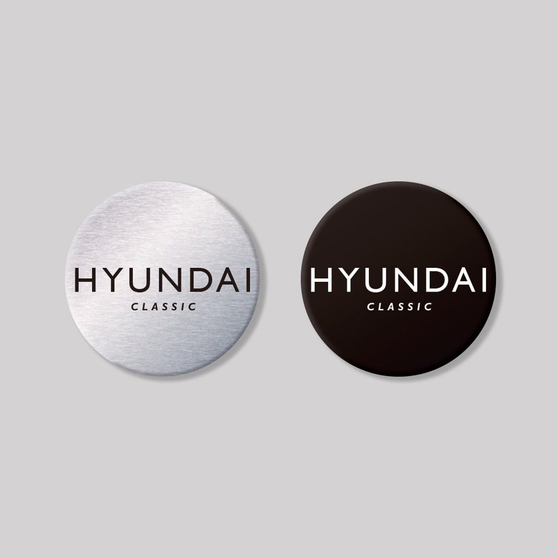 HYUNDAI/CLASIC/圆形/铝牌饰贴 SunBrother孙氏兄弟 - 贴纸 - 铝合金 