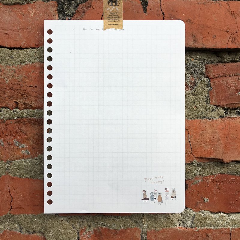 旅人 25K20孔、18K26孔 方格活頁紙 - 笔记本/手帐 - 纸 白色