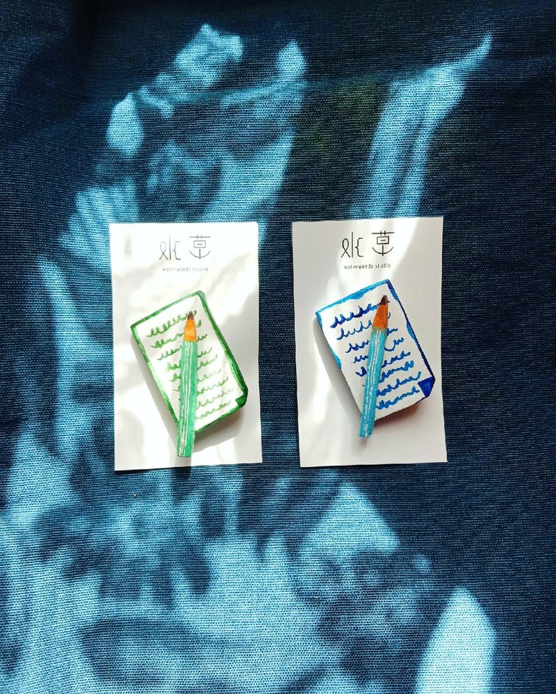 备忘条列 黏土发夹/别针 - 发饰 - 粘土 绿色