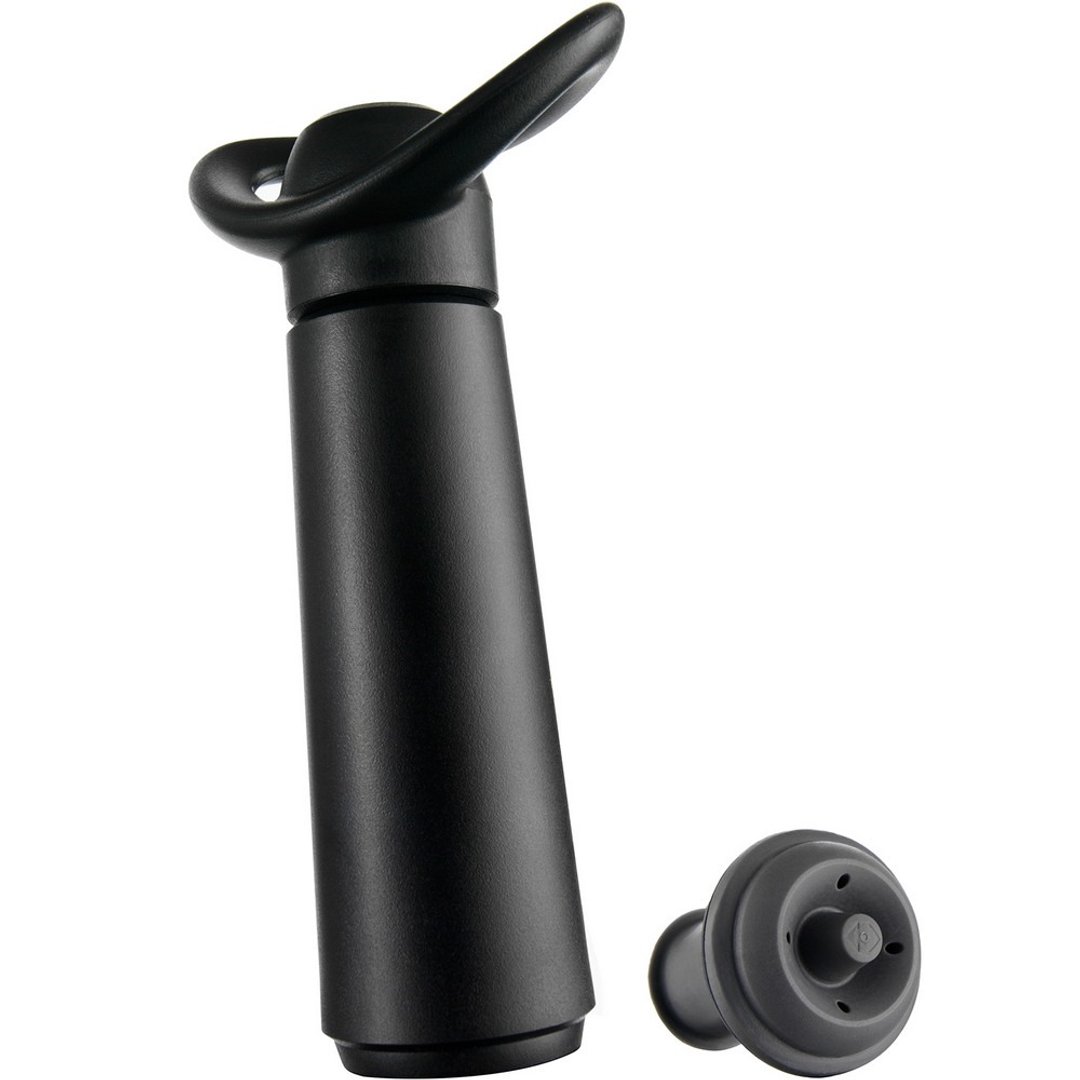 荷兰 Vacu Vin 抽真空器 + 瓶塞 (黑) | 真空瓶塞 保鲜瓶塞 - 酒杯/酒器 - 塑料 黑色