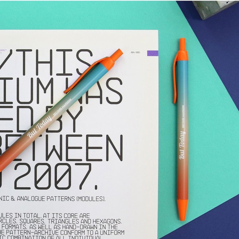 Second Mansion 0.38星球油性原子笔V1-10 夕阳与海,PLD64037 - 圆珠笔/中性笔 - 塑料 橘色