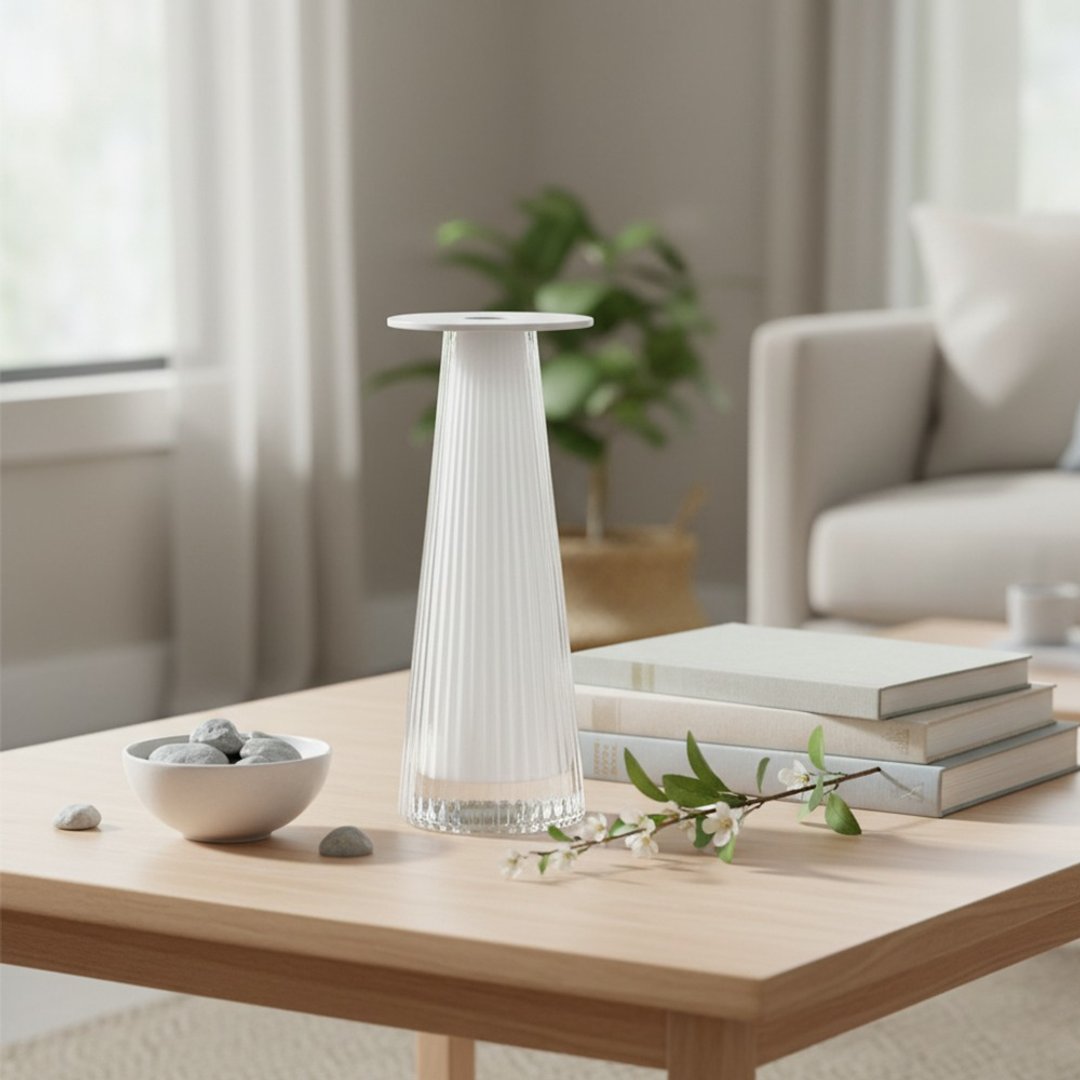 英国 LSA | Beacon 花器 (烛台) 高/白/H22cm - 玻璃杯 - 玻璃 